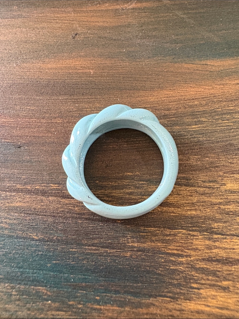 Light Blue Twist Band Ring